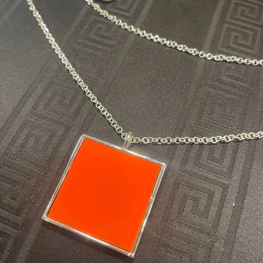 👋 3/$15 Fashion Necklace Orange Square 🟧